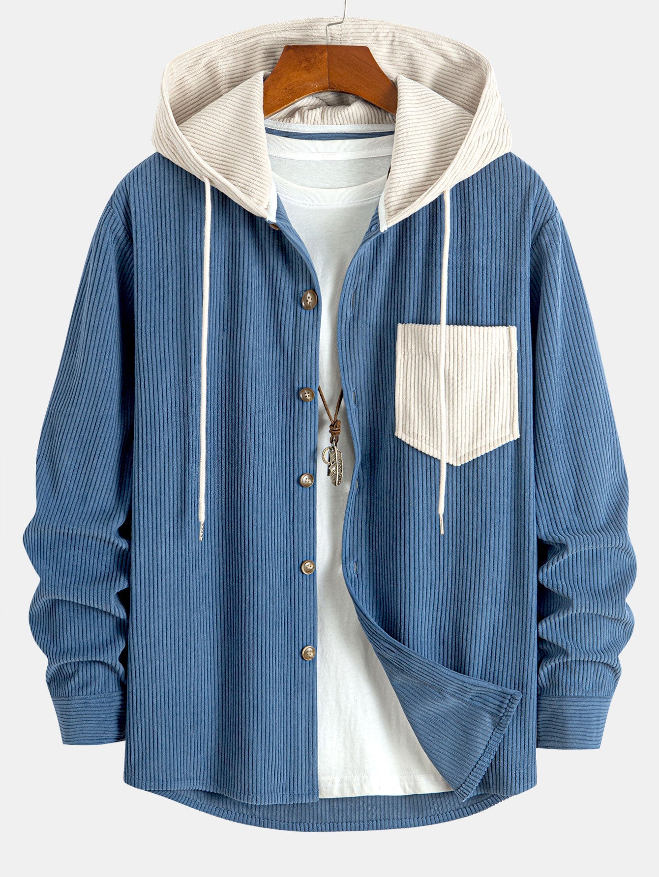 Landon Hooded Corduroy Jacket