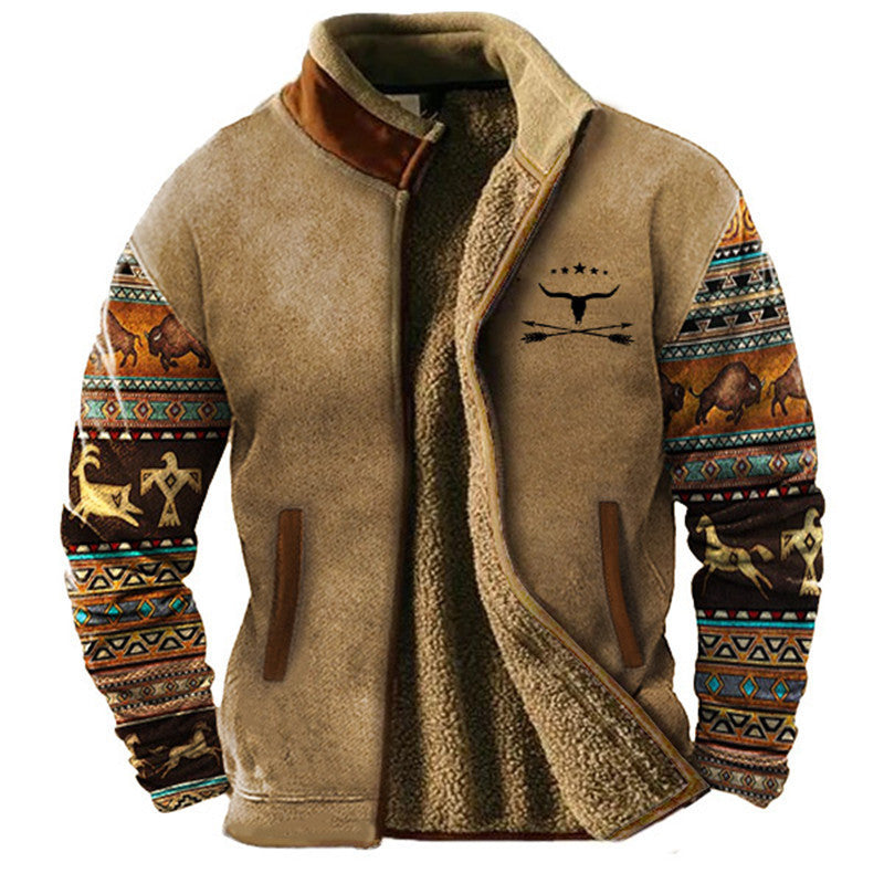 Ethan Patterned Fleece Jacket