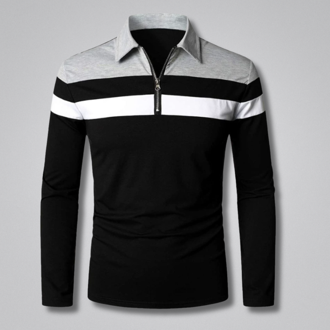 Miles Colorblock Zip Polo