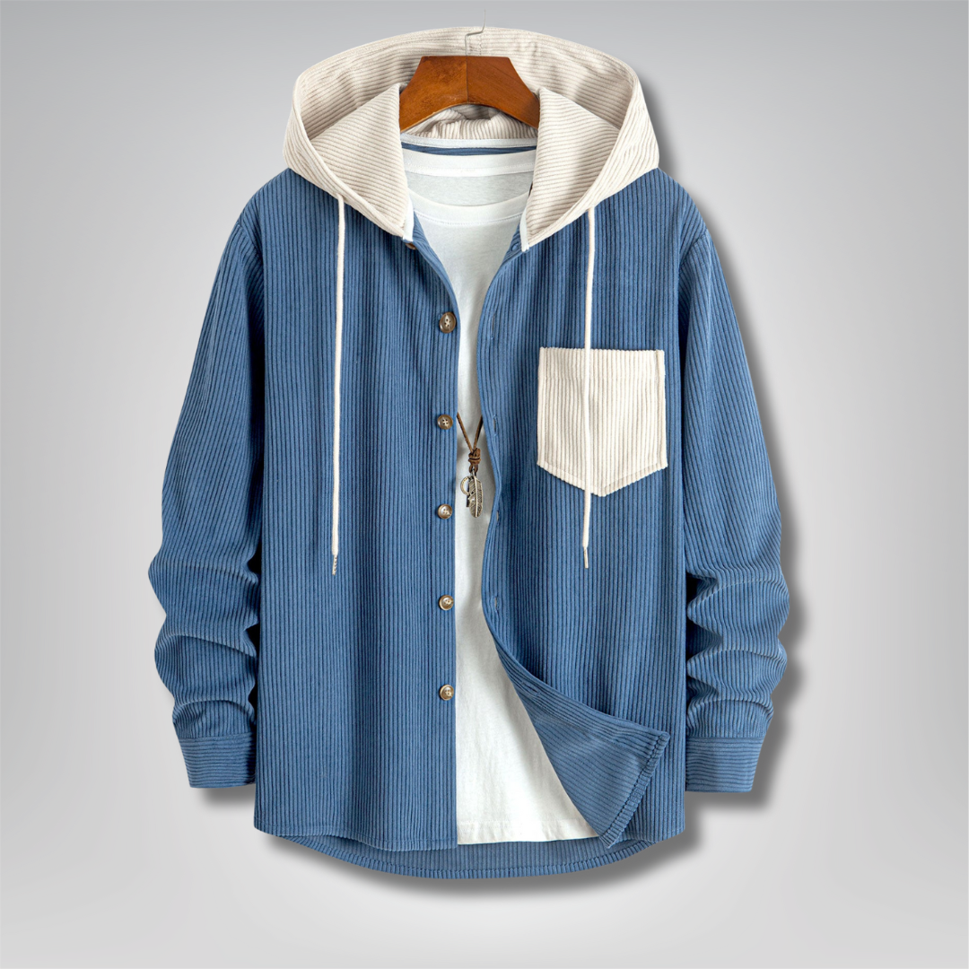Landon Hooded Corduroy Jacket