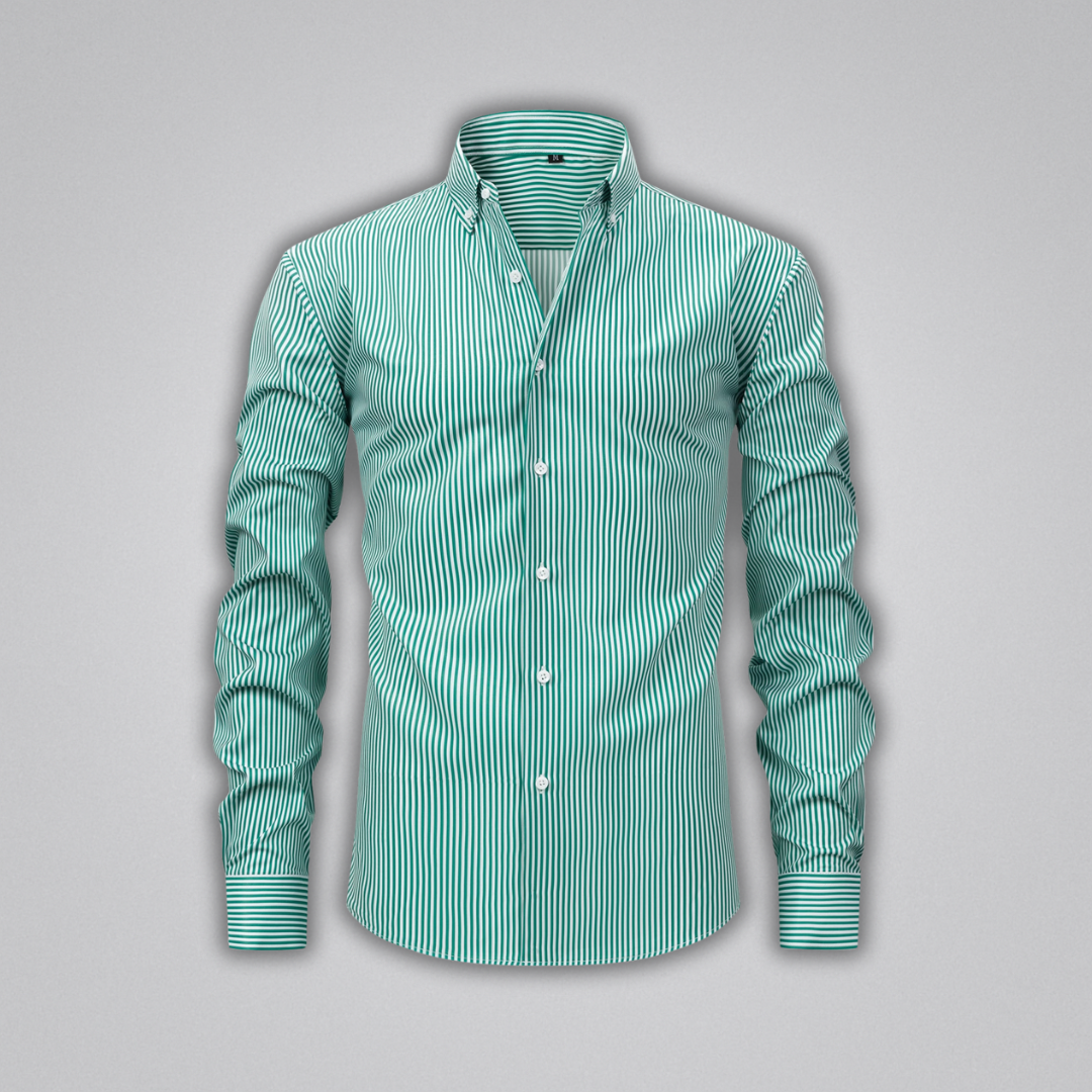 James Striped Button-Up Shirt