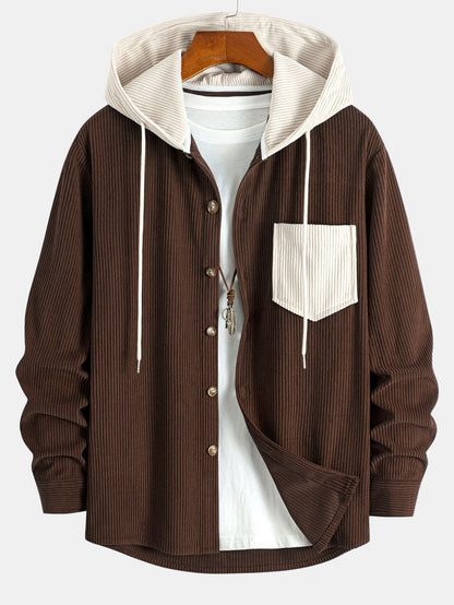 Landon Hooded Corduroy Jacket