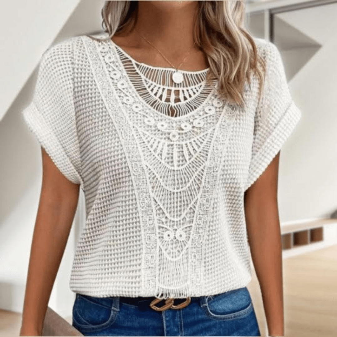Gwen Textured Crochet Top