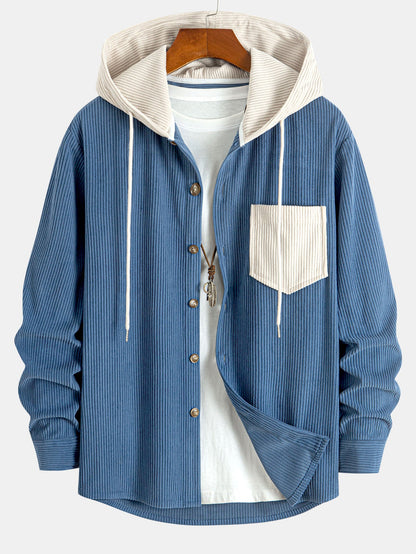 Landon Hooded Corduroy Jacket