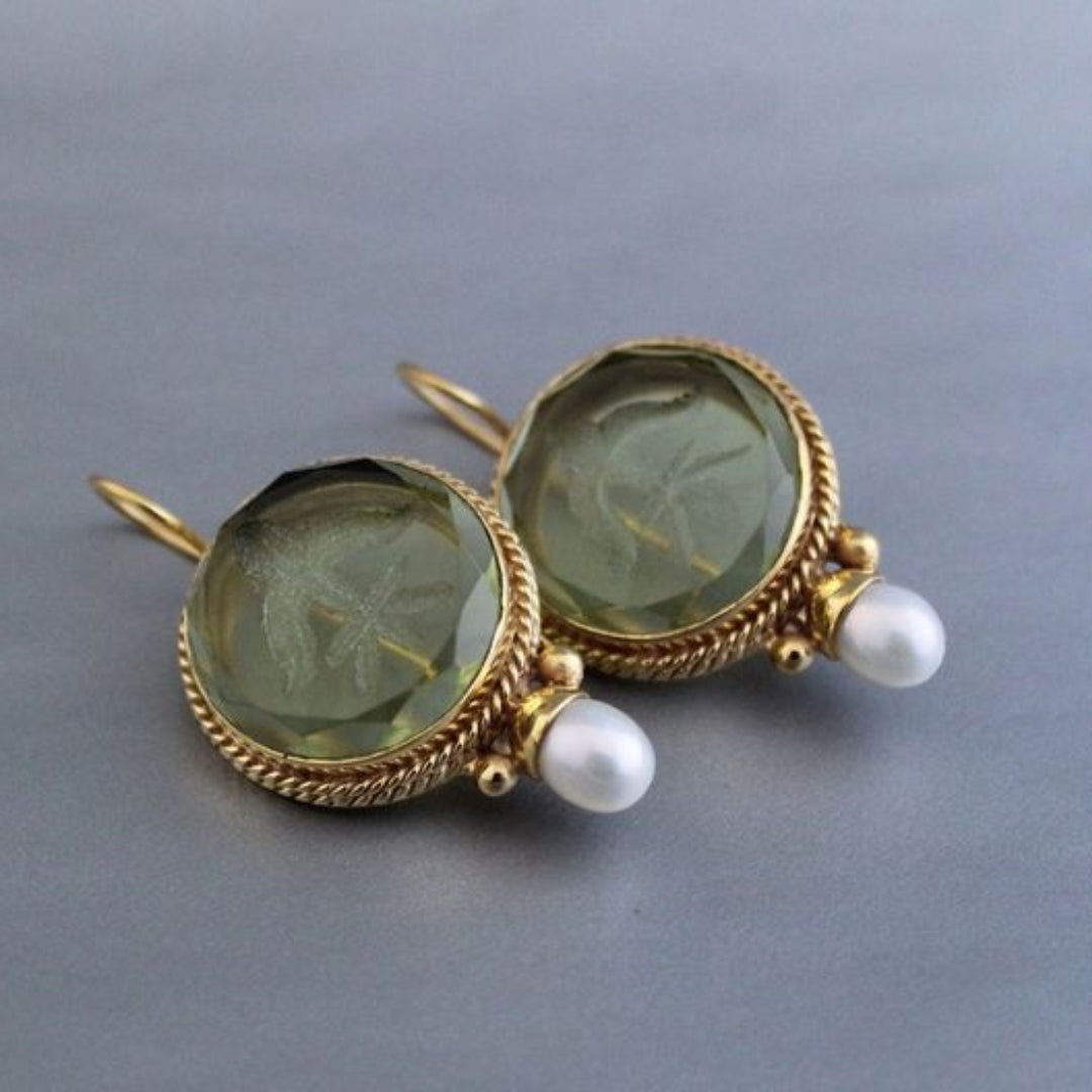 Arabella Pearl Glass Earrings