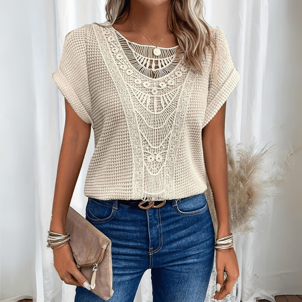 Gwen Textured Crochet Top