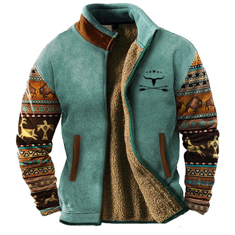 Ethan Patterned Fleece Jacket