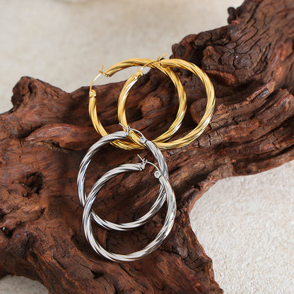 Avery Twist Hoop Earrings