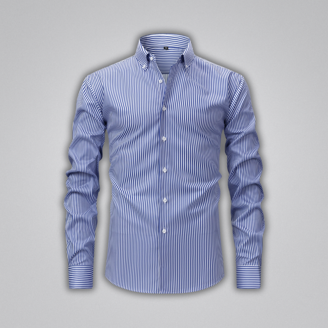 James Striped Button-Up Shirt
