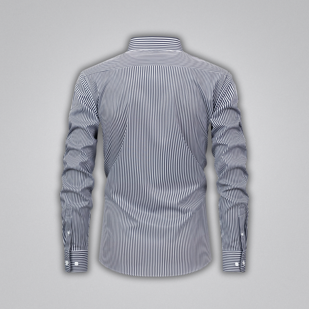 James Striped Button-Up Shirt