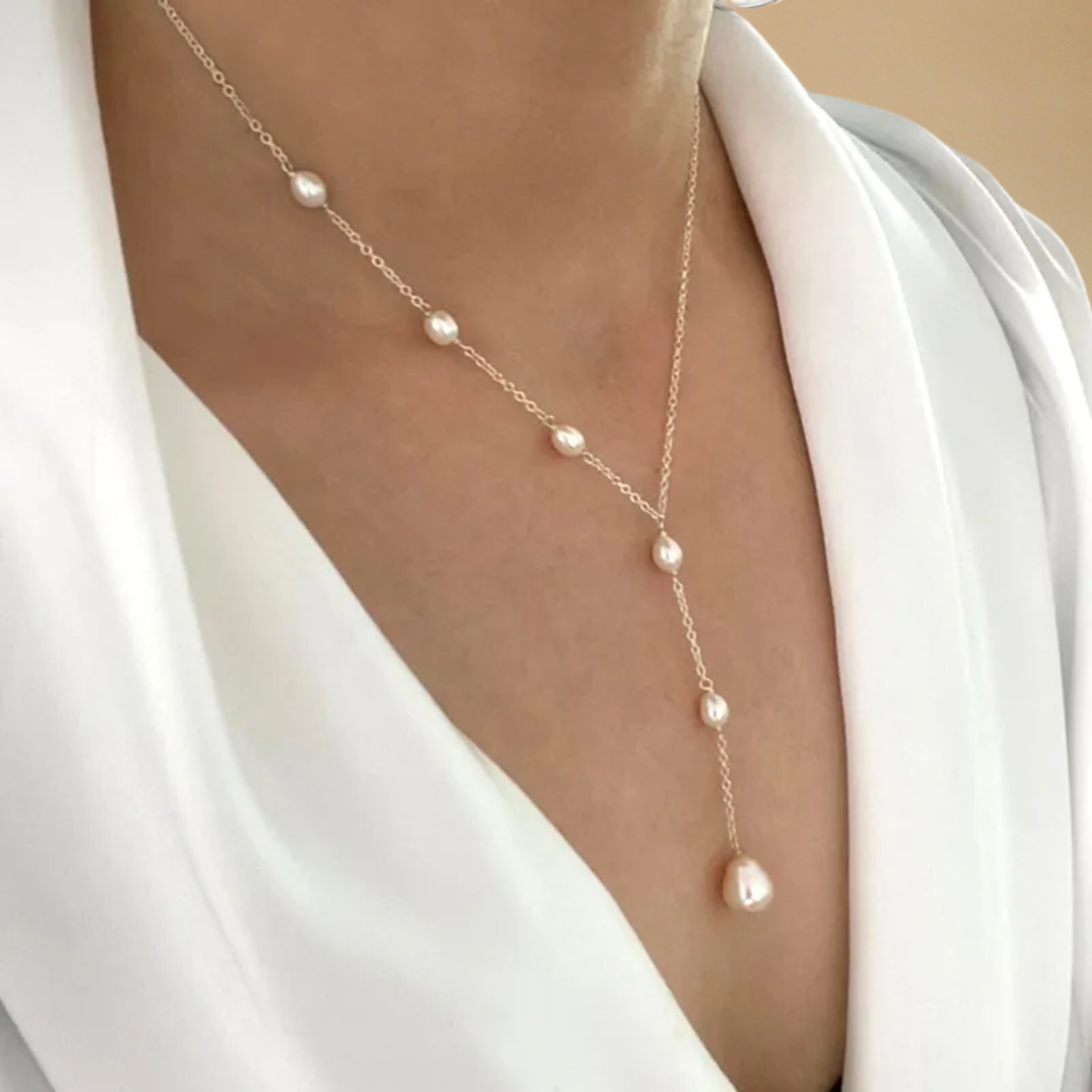 Elara Pearl Drop Chain