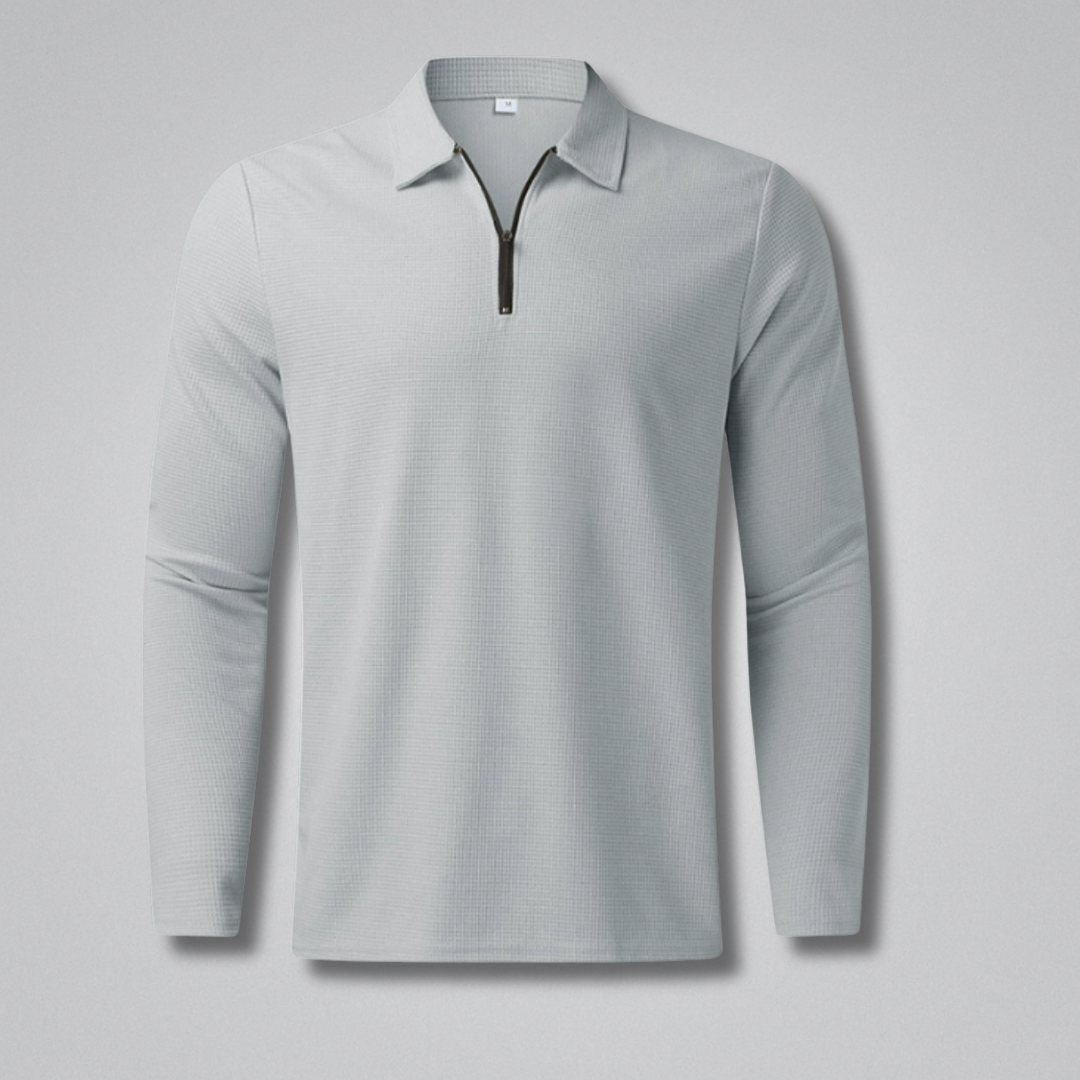 Noah Long-Sleeve Zip Polo