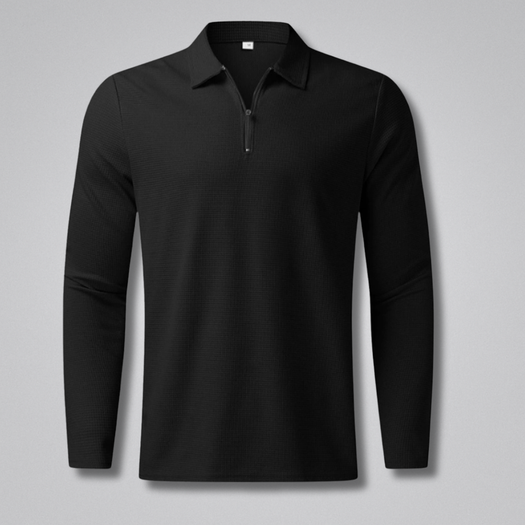 Noah Long-Sleeve Zip Polo