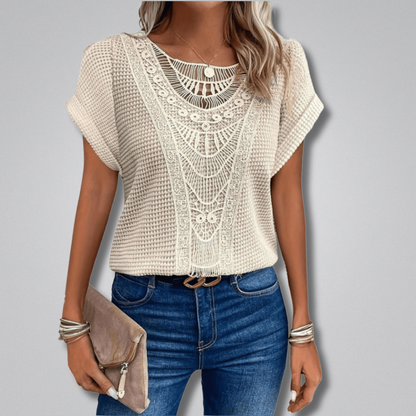 Gwen Textured Crochet Top
