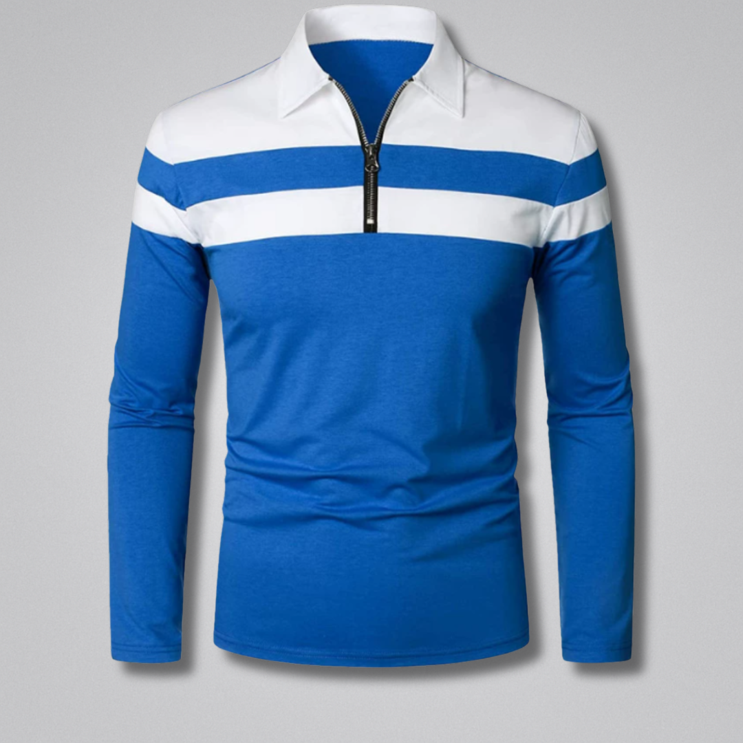 Miles Colorblock Zip Polo