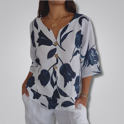 Lily Relaxed V-Neck Blouse