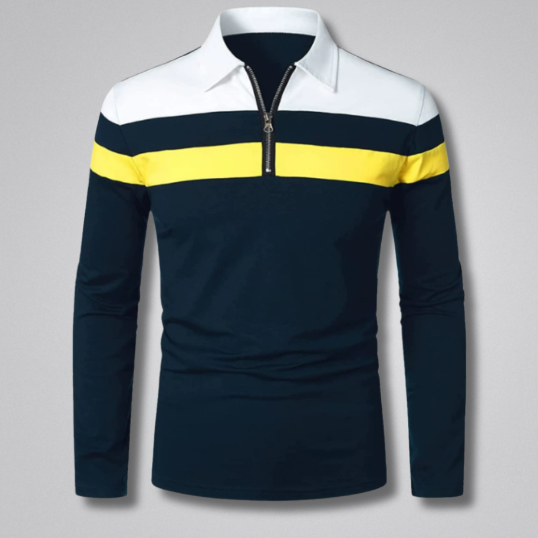 Miles Colorblock Zip Polo