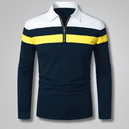Miles Colorblock Zip Polo
