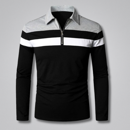 Miles Colorblock Zip Polo