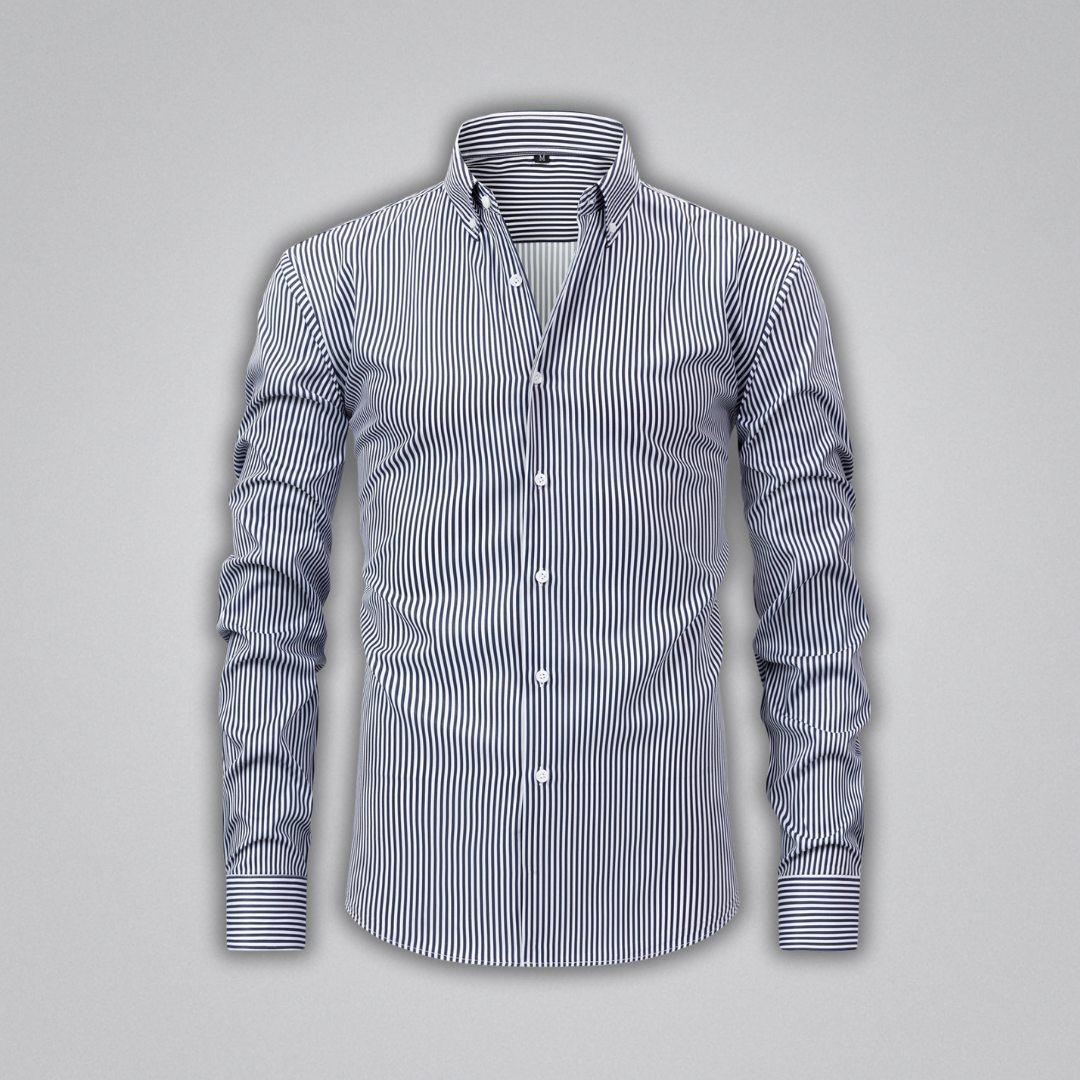James Striped Button-Up Shirt
