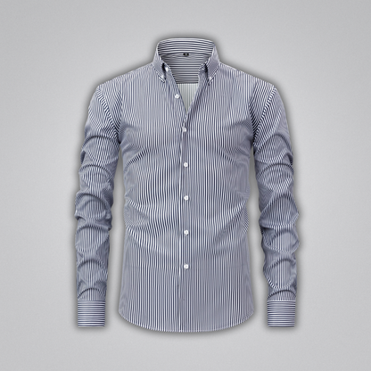 James Striped Button-Up Shirt