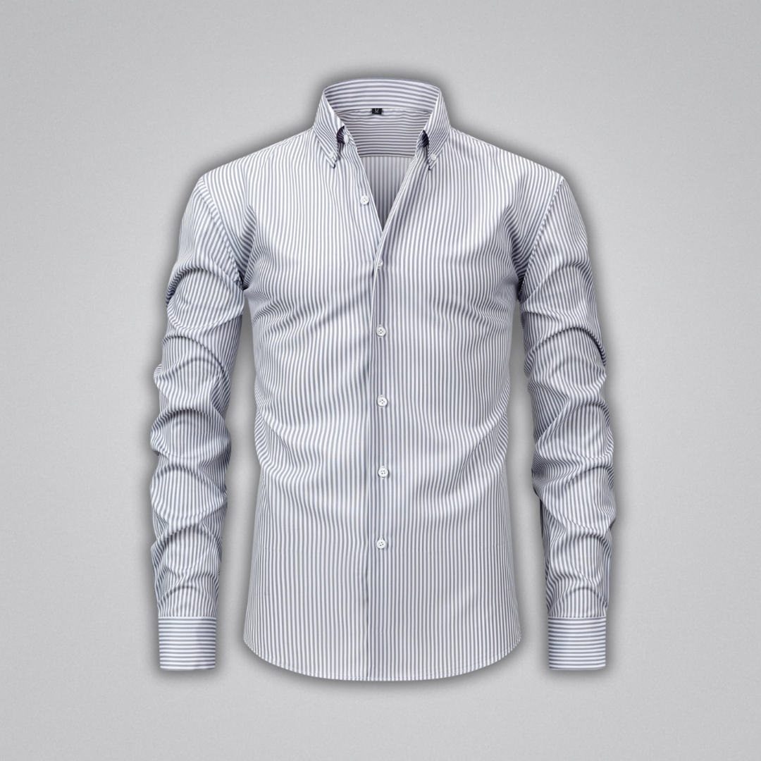 James Striped Button-Up Shirt