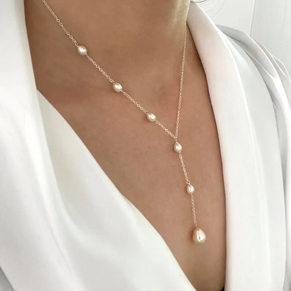 Elara Pearl Drop Chain