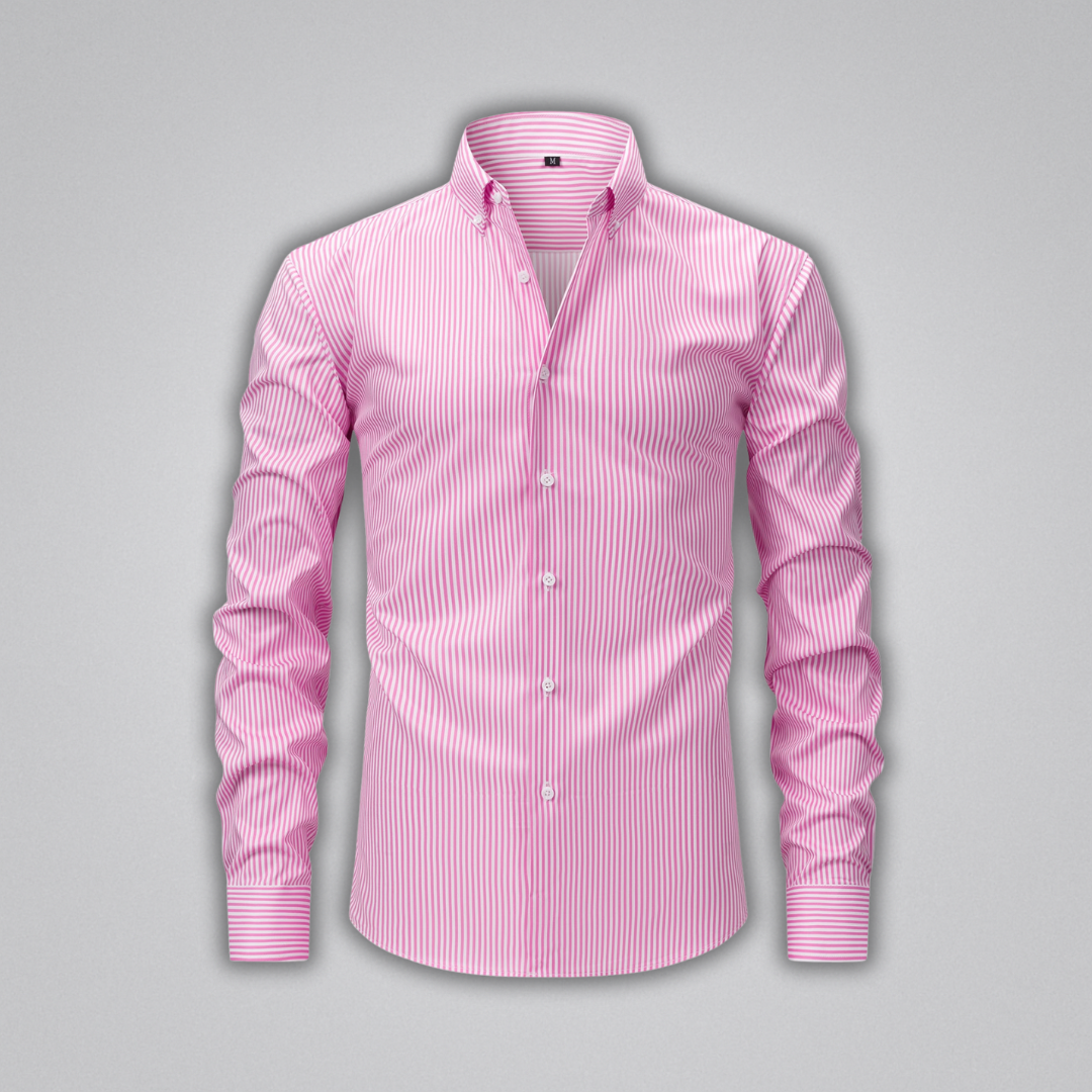 James Striped Button-Up Shirt
