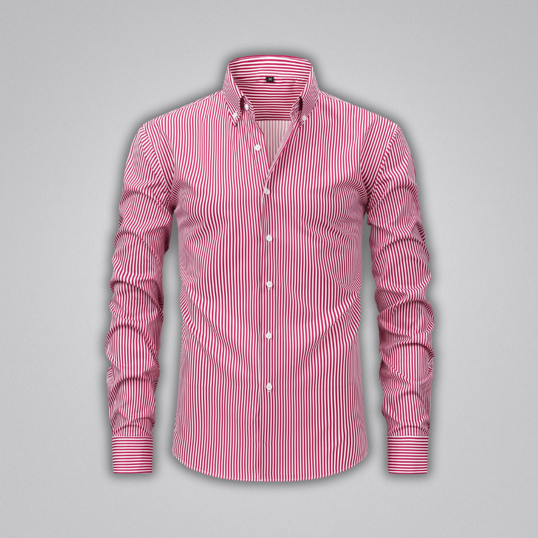James Striped Button-Up Shirt